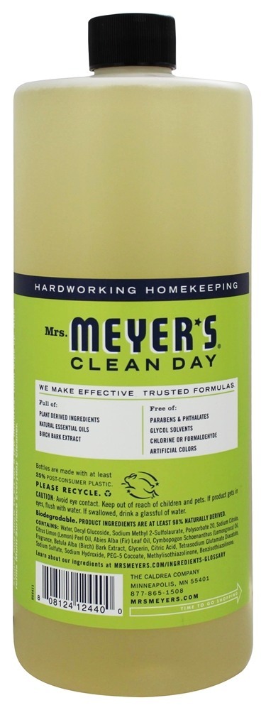 Concentrado Multi-Superfície Dia Limpo Limão Verbena - 32 fl. oz. Mrs. Meyer's - Imagem 2