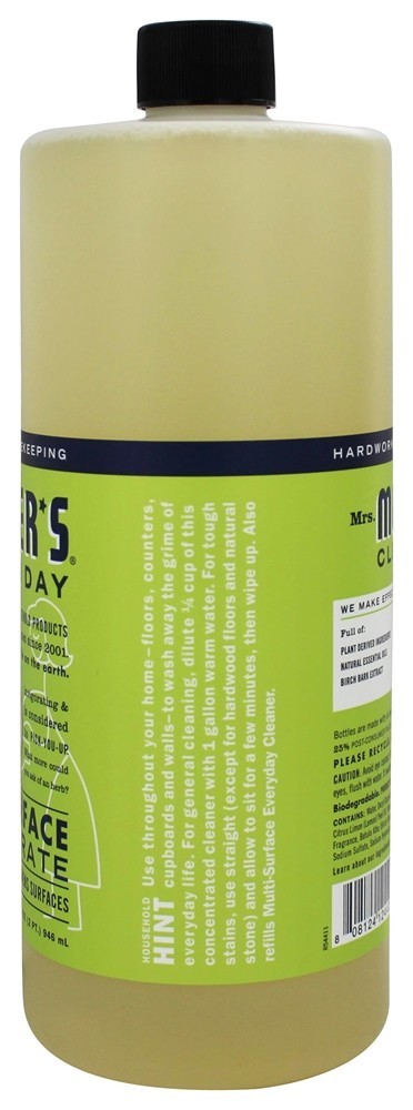 Concentrado Multi-Superfície Dia Limpo Limão Verbena - 32 fl. oz. Mrs. Meyer's - Imagem 3