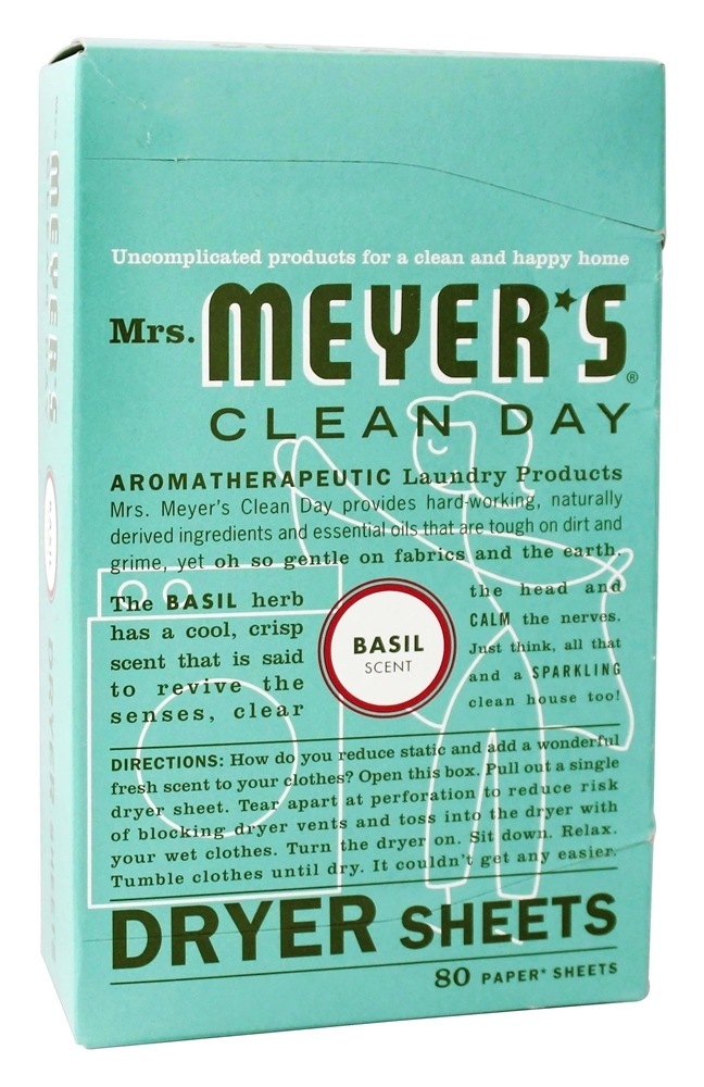 Limpar Dia Secador Sheets Manjericão - 80 Planilha (s) Mrs. Meyer's