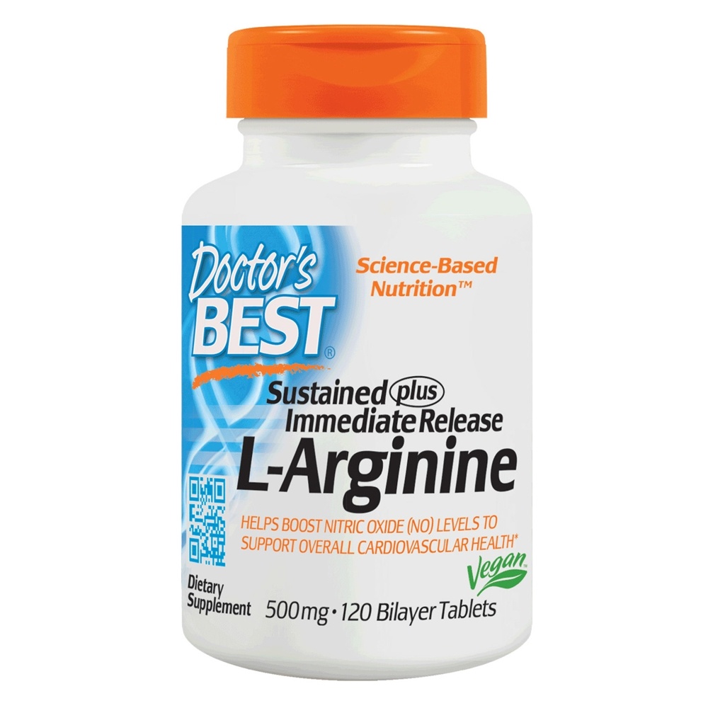 L-Arginina Sustentada mais Liberação Imediata 500 mg. - 120 Tablets Doctor's Best