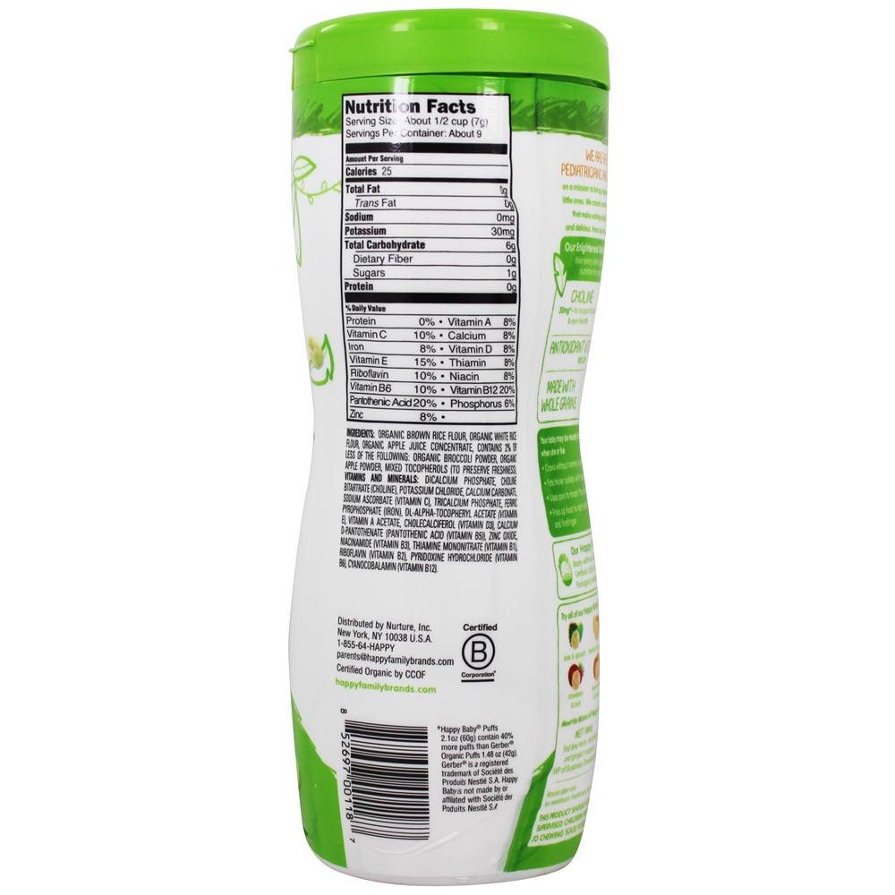 Puffs feliz SuperAlimentos orgânicos - 2.1 oz. Happy Family - Imagem 2
