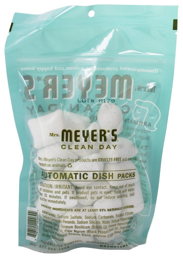 Pacotes de Louça Automática Clean Day 20 Carrega Manjericão - 12.7 oz. Mrs. Meyer's - Imagem 2