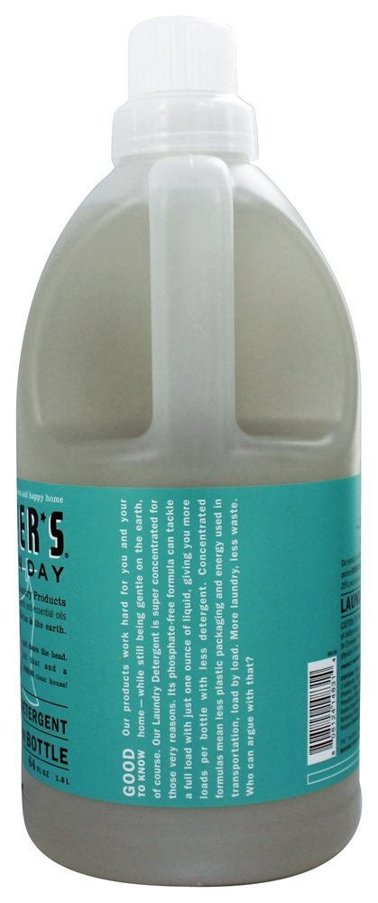 Detergente de Lavanderia para Dia Limpo Concentrado 64 Carrega Manjericão - 64 fl. oz. Mrs. Meyer's - Imagem 4