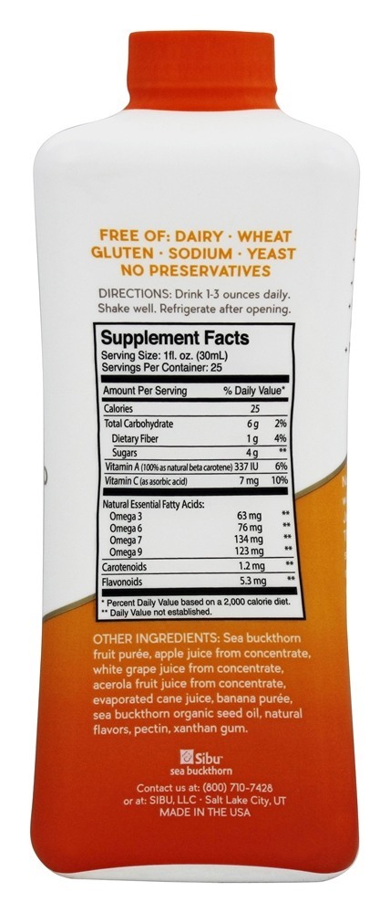 Fórmula de Omega-7 Suco de Frutos do Mar - 25.35 fl. oz. Sibu Beauty - Imagem 2