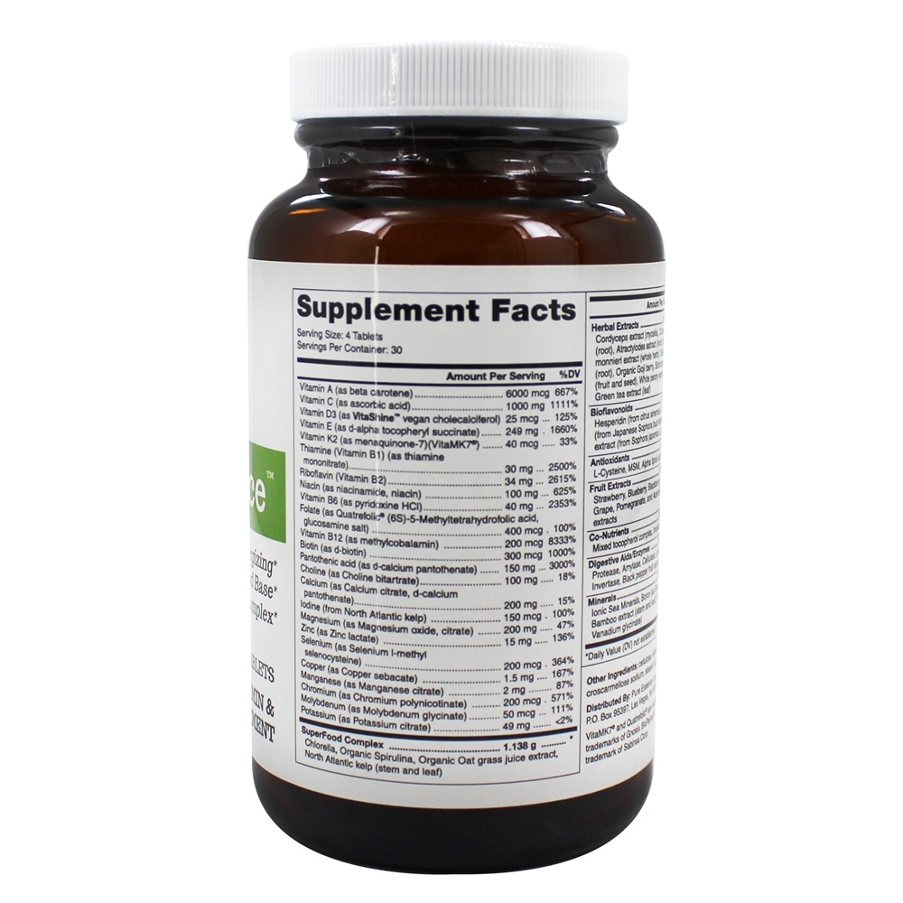 Multivitamínico e Minerais LifeEssence - 120 Tablets Pure Essence Labs - Imagem 2