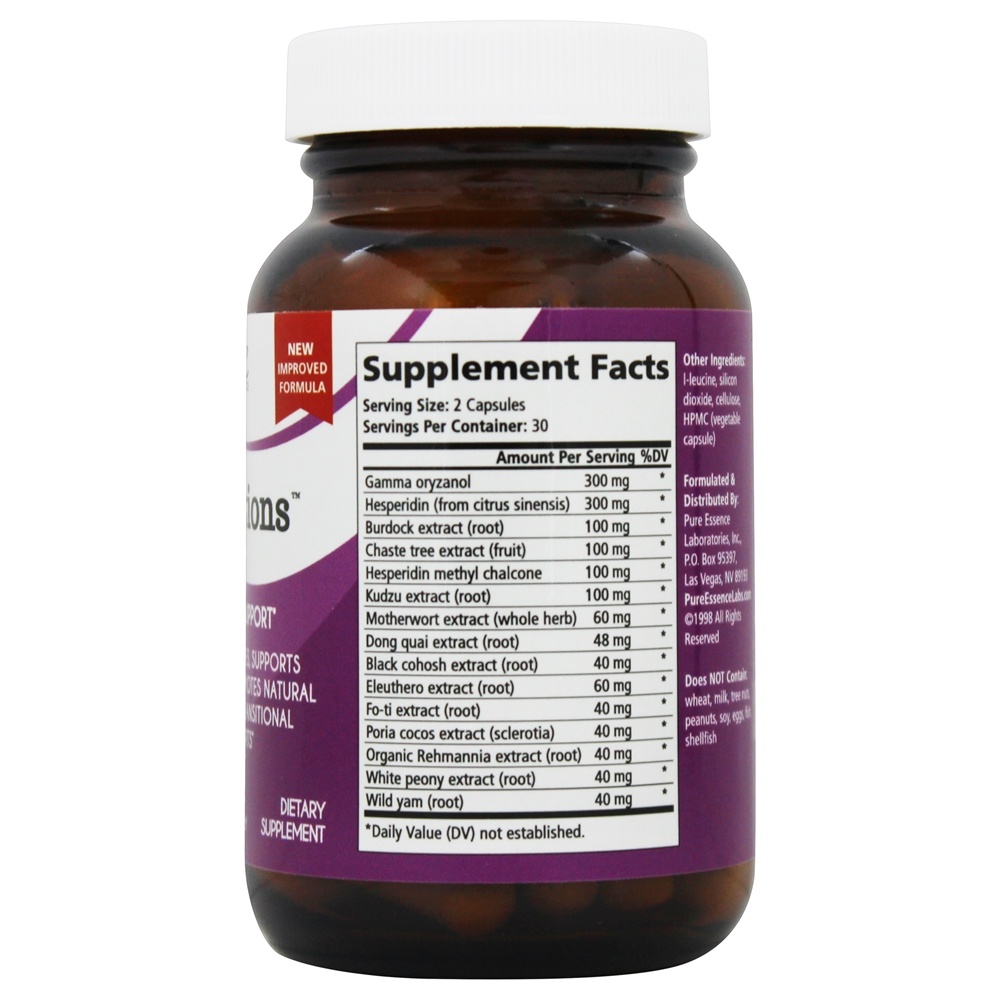 Transitions Menopause Support - 60 Cápsula (s) vegetal (s) Pure Essence Labs - Imagem 2