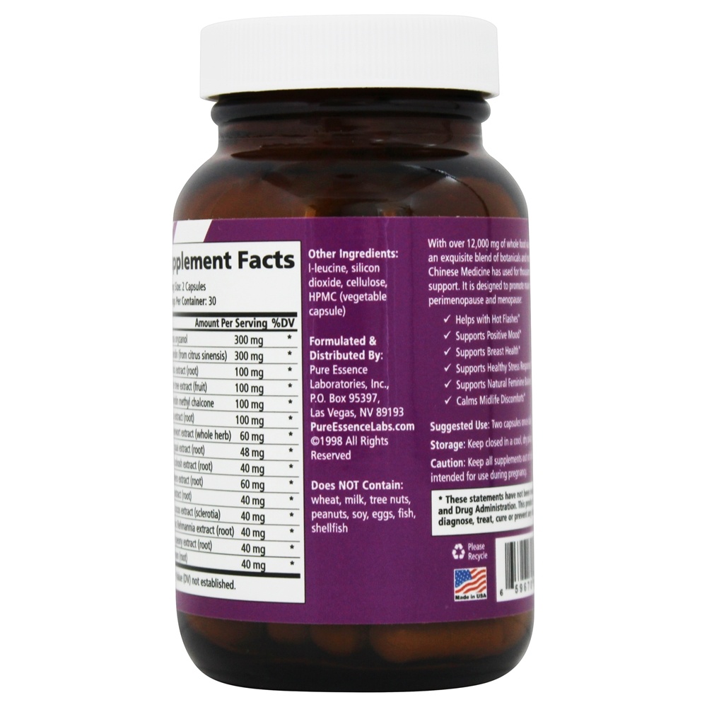 Transitions Menopause Support - 60 Cápsula (s) vegetal (s) Pure Essence Labs - Imagem 3