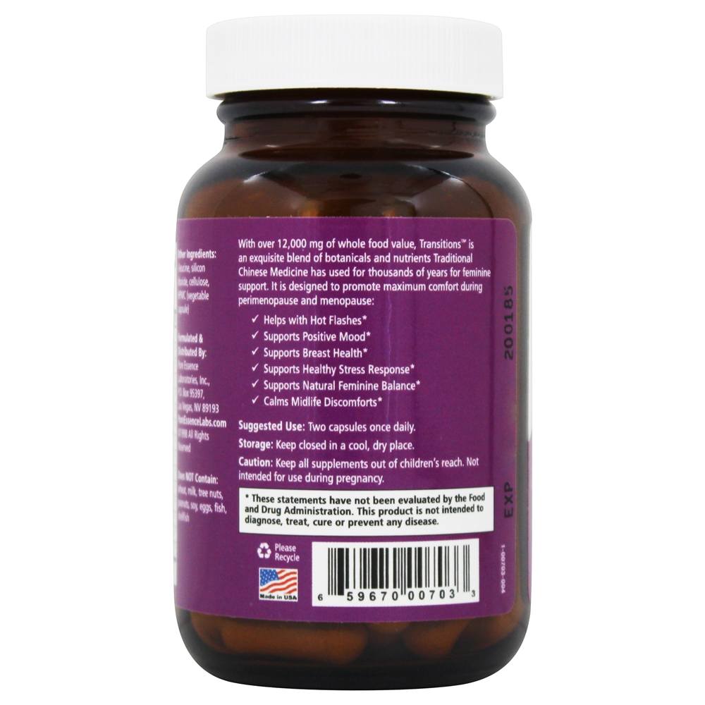 Transitions Menopause Support - 60 Cápsula (s) vegetal (s) Pure Essence Labs - Imagem 4