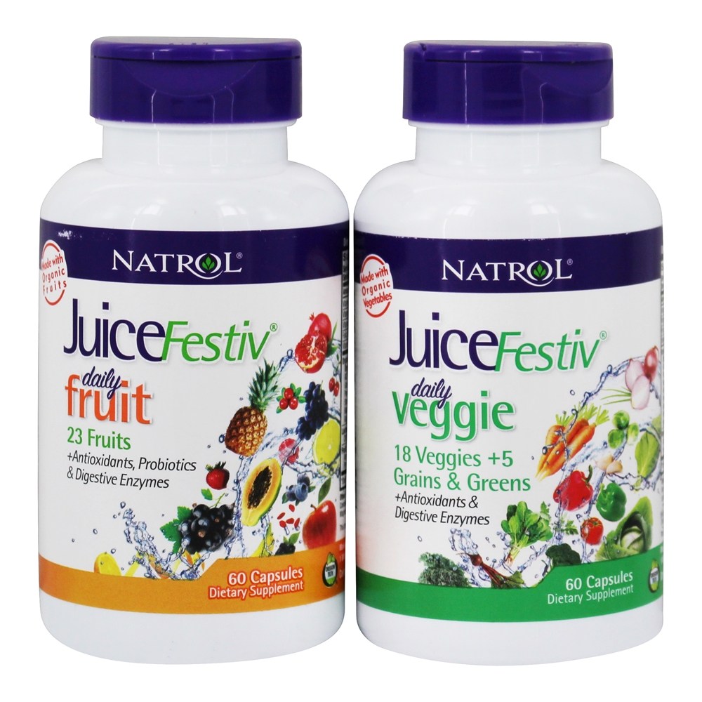 Cápsulas JuiceFestiv 60 + 60 Natrol - Imagem 2