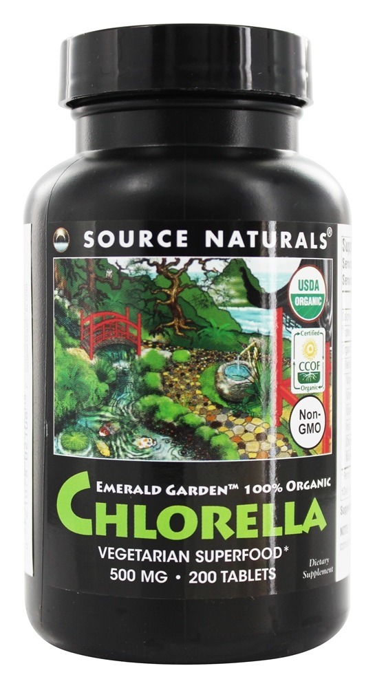 Chlorella Orgânica do Jardim Esmeralda 500 mg. - 200 Tablets Source Naturals