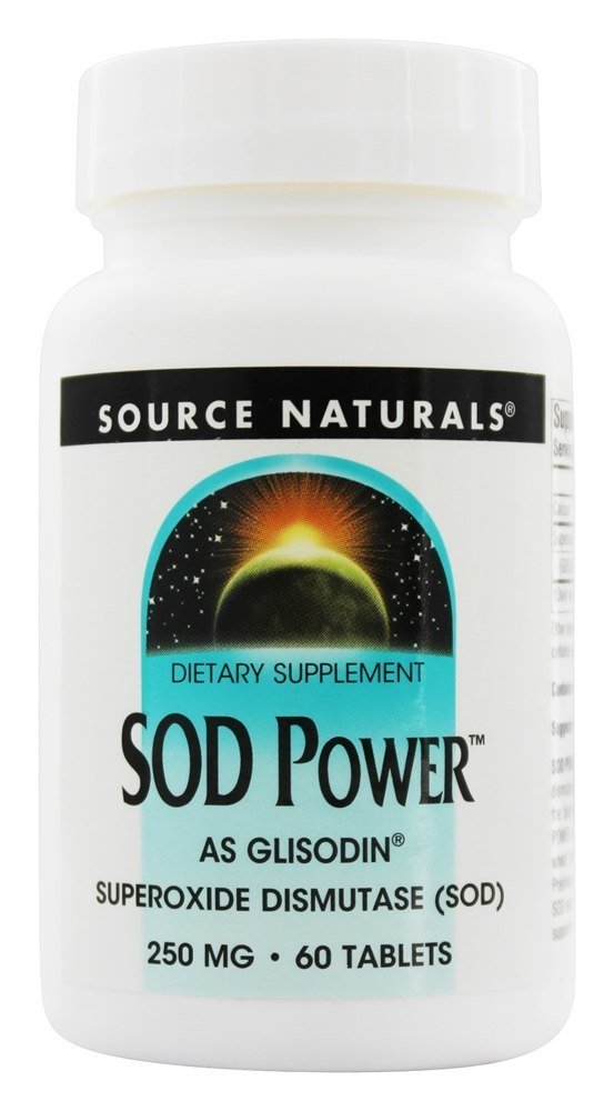 GliSODin Superóxido Dismutase (SOD) 250 mg. - 60 Tablets Source Naturals