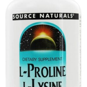 L-Prolina L-Lysine 275 mg . / 275 mg. - 120 Tablets Source Naturals