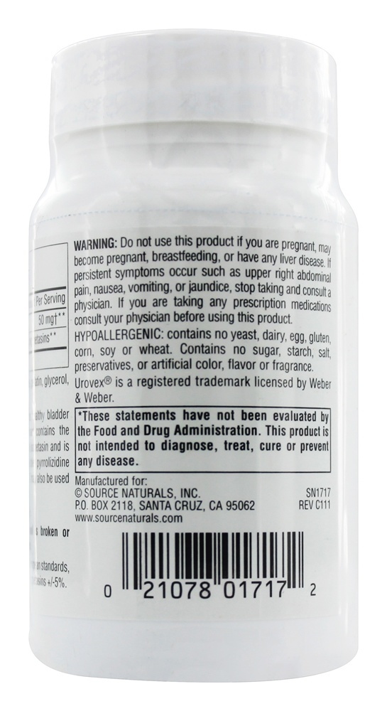 Extrato de Butterbur Urovex 50 mg. - 60 Softgels Source Naturals - Imagem 3