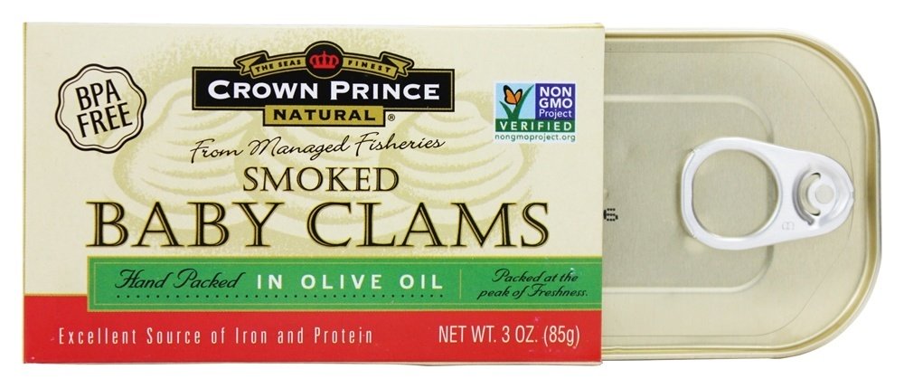 Amêijoas Defumadas Naturais - 3 oz. Crown Prince Natural