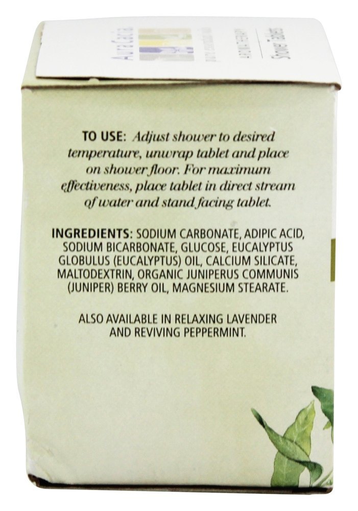 Aromaterapia Chuveiro Comprimidos Purificação Eucalipto - 3 oz. Aura Cacia - Imagem 2