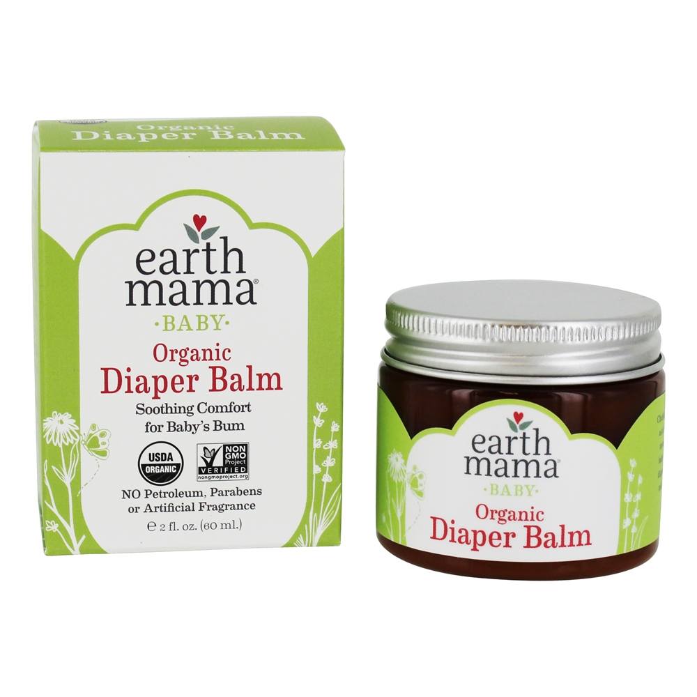 Bálsamo de Fralda Orgânica - 2 oz. Anteriormente erupção cutânea com fralda de bálsamo inferior Earth Mama