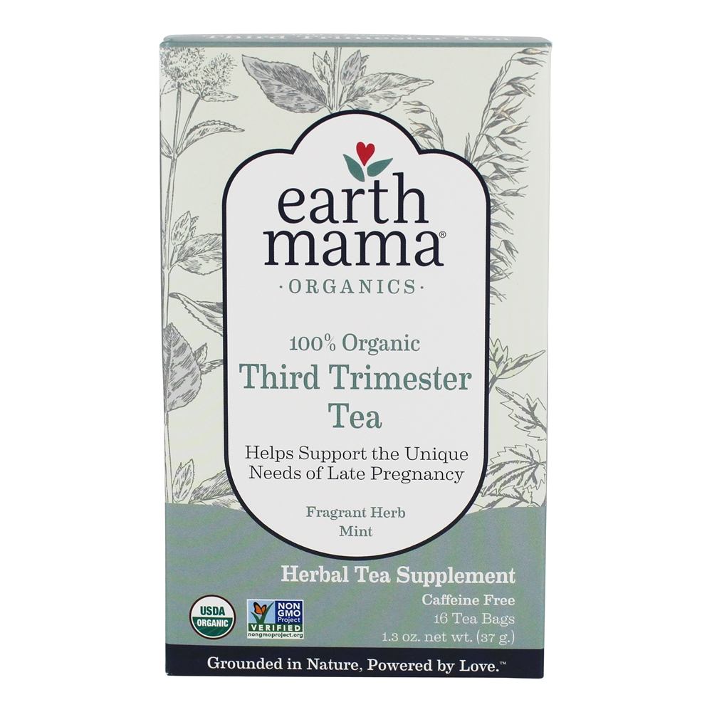 Hortelã-erva perfumado de cafeína livre de cafeína terceiro chá orgânico - 16 Saquinhos de Chá Earth Mama
