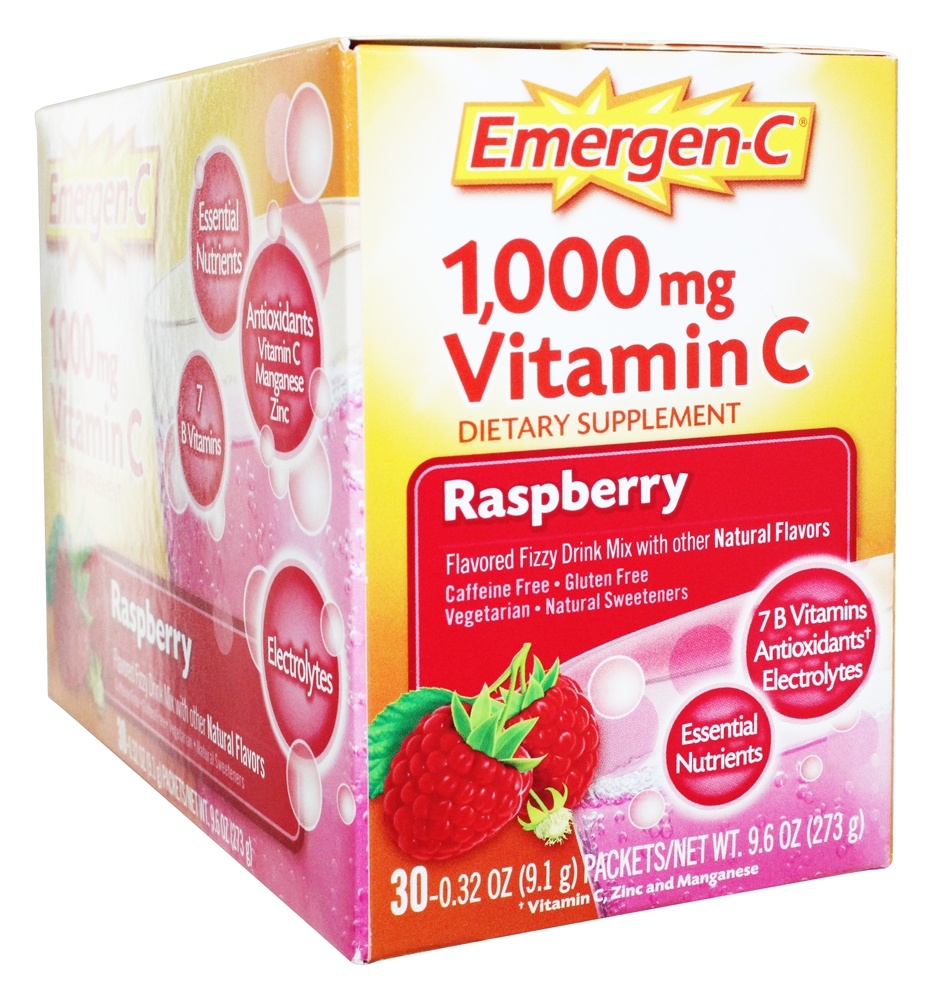 Vitamina C de reforço de energia Emergen-C 1000 mg. - 30 Pacotes (s) Alacer - Imagem 4