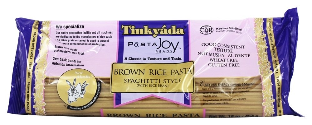 Estilo de espaguete de macarrão de arroz integral - 16 oz. Tinkyada Pasta