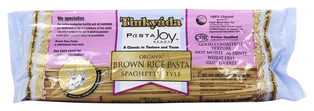 Arroz Integral Macarrão Espaguete Estilo Orgânico - 12 oz. Tinkyada Pasta