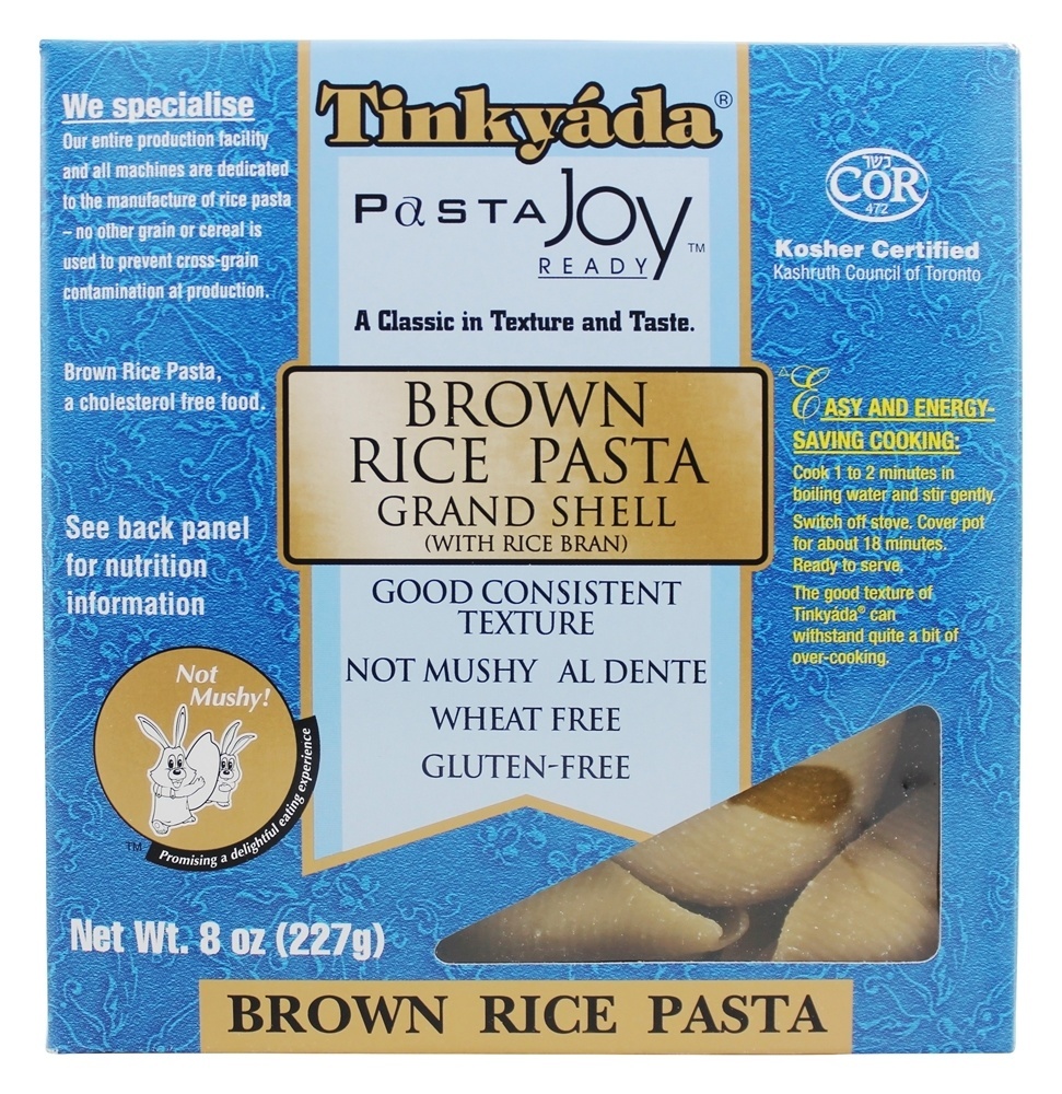 Grande casca de arroz integral macarrão com farelo de arroz - 8 oz. Tinkyada Pasta