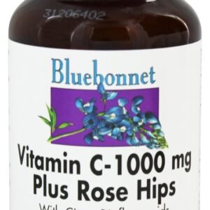 Vitamina C-1000 mg Mais Rose Hips - Cápsulas vegetarianas 90 Bluebonnet Nutrition