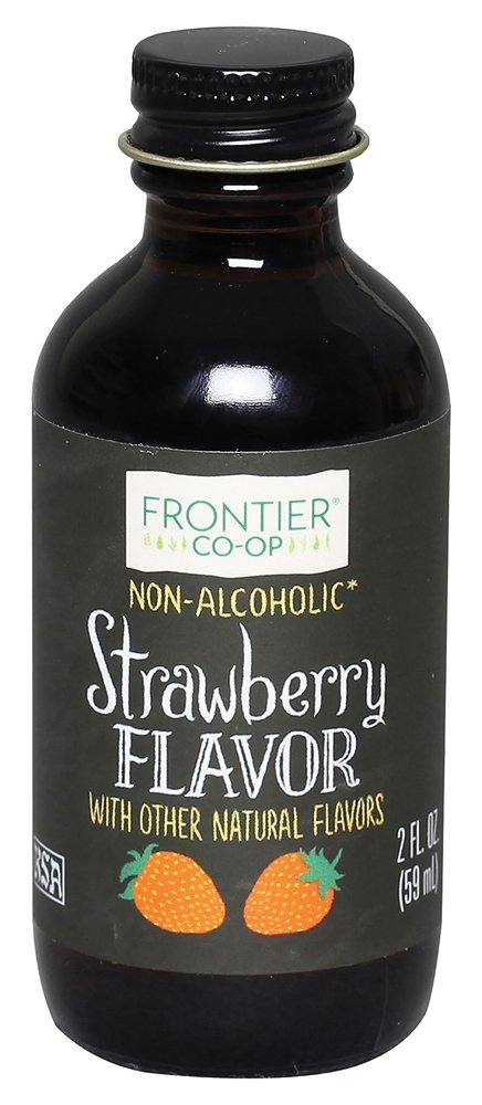 Sabor a morango totalmente natural - 2 fl. oz. Frontier Natural Products
