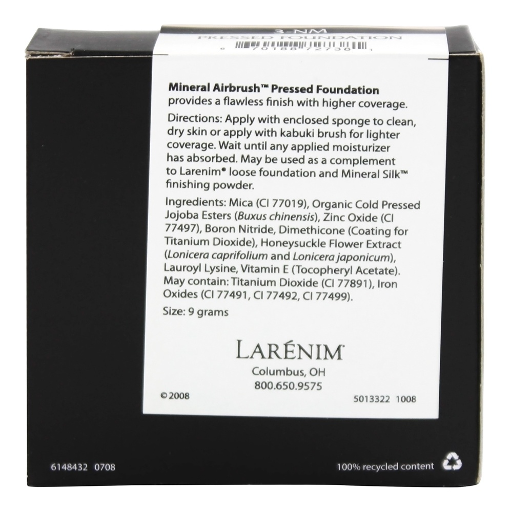 Mineral Aerógrafo Prensado Fundação 3-NM - 0.3 oz. Larenim Mineral Make Up - Imagem 2