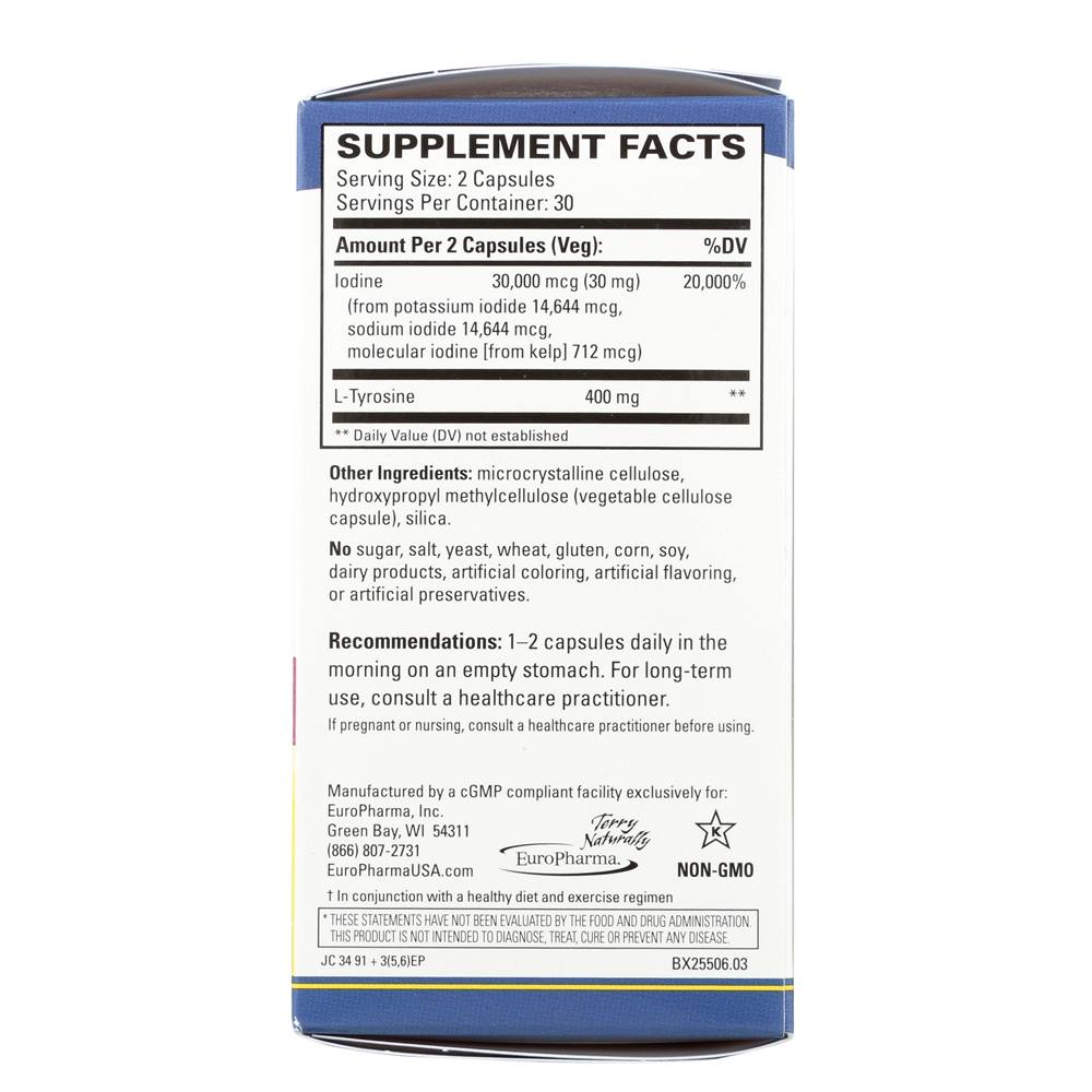 Terry naturalmente o cuidado de thyroid - Cápsulas 60 EuroPharma - Imagem 2