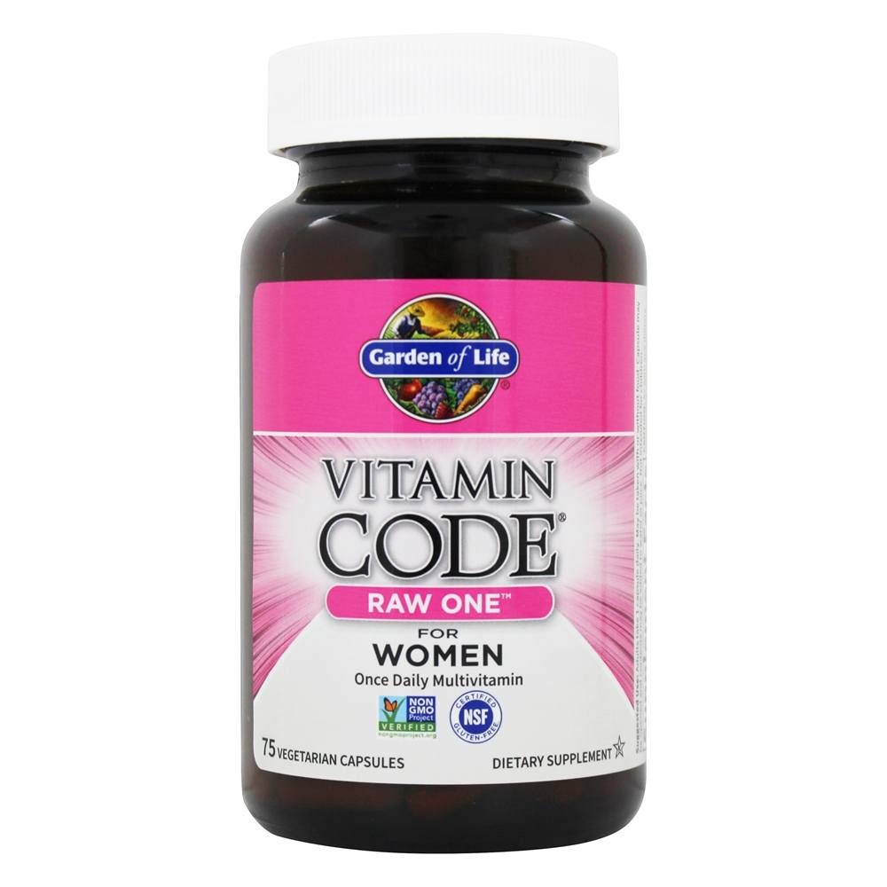 Código De Vitamina RAW Um Multi-Vitamina Para Mulheres - Cápsulas vegetarianas 75 Garden of Life - Imagem 2