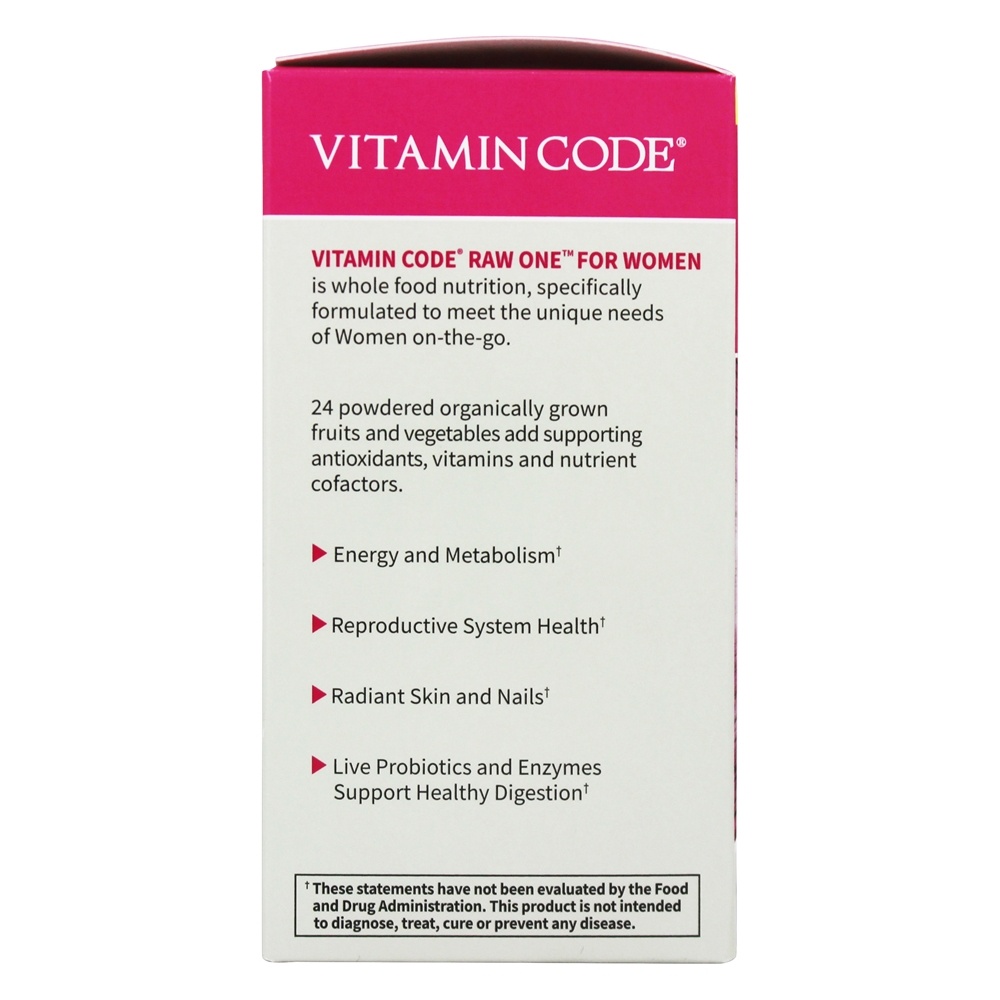 Código De Vitamina RAW Um Multi-Vitamina Para Mulheres - Cápsulas vegetarianas 75 Garden of Life - Imagem 5
