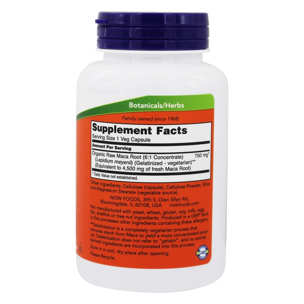 Maca mg 750 mg . - 90 Cápsula (s) vegetal (s) NOW Foods - Imagem 2