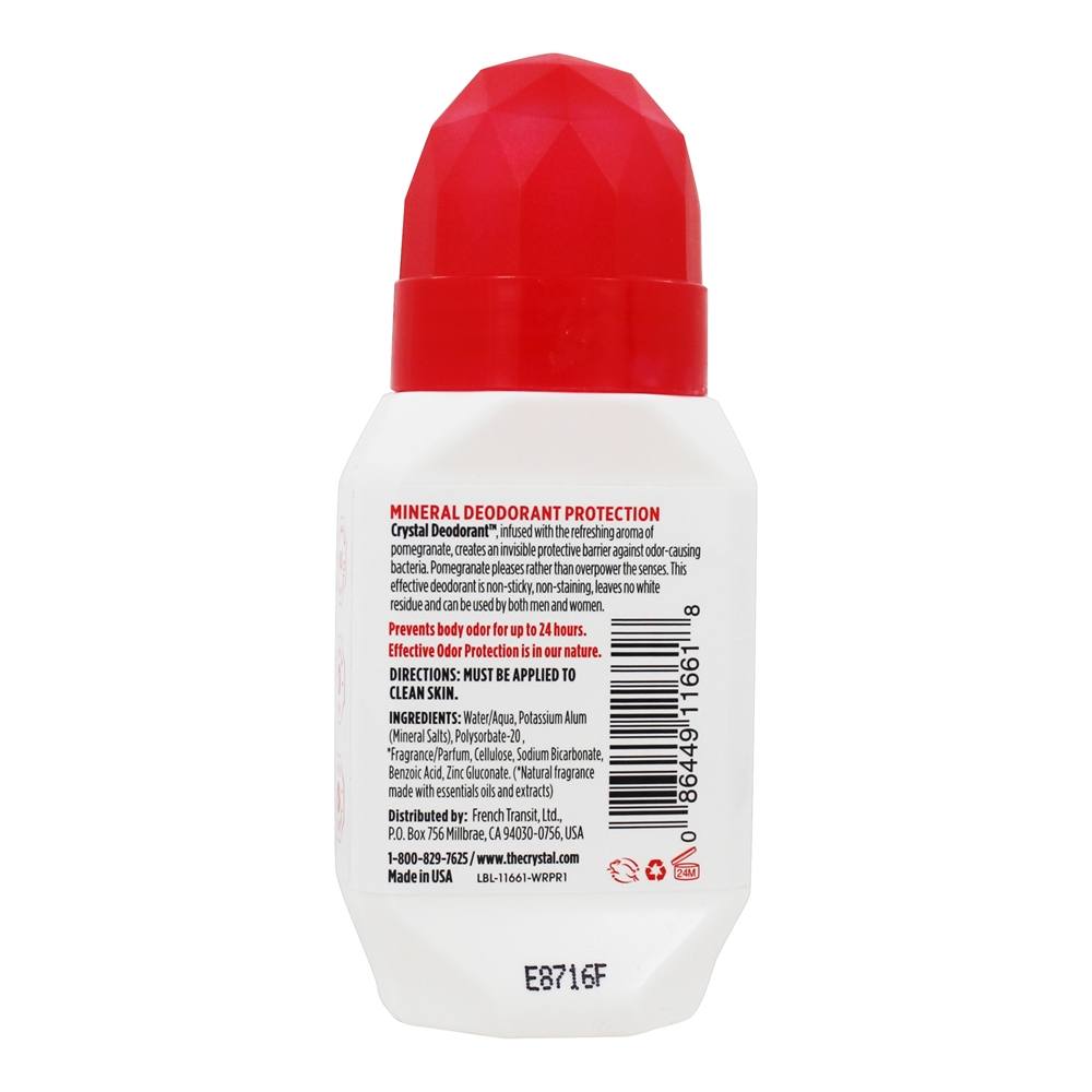 Rolo De Desodorante Mineral Na Romã - 2.25 fl. oz. Crystal Body Deodorant - Imagem 2