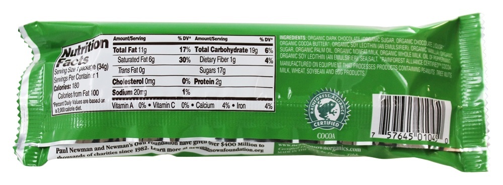 Copos de Hortelã Chocolate Escuro - 3 Pacote (s) Newman's Own Organics - Imagem 2