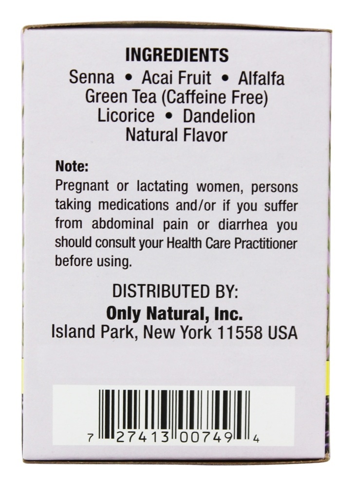 Açaí final Dieter's & Cleansing Tea - 24 Saquinhos de Chá Only Natural - Imagem 3