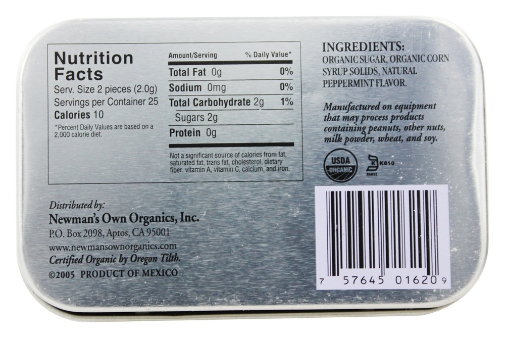 Hortelã-pimenta-da-estanho - 1.76 oz. Newman's Own Organics - Imagem 2