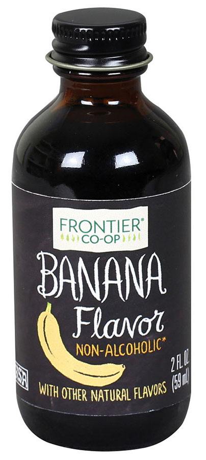 Banana com sabor natural e sem álcool - 2 fl. oz. Frontier Natural Products