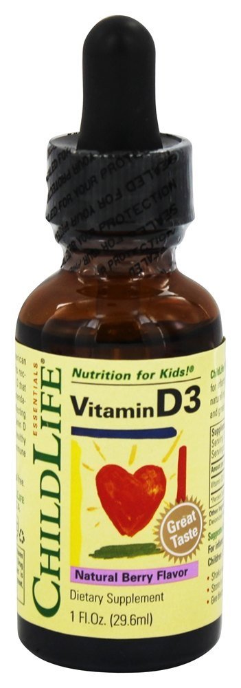Vitamina D3 em Gotas Sabor de Frutas 500 UI - 1 fl. oz. Child Life Essentials