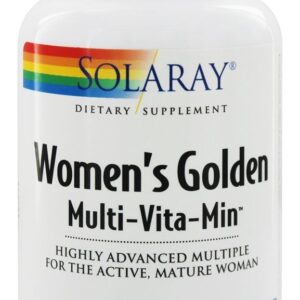 Multi-Vita-Min Dourada Feminina - Cápsulas 90 Solaray