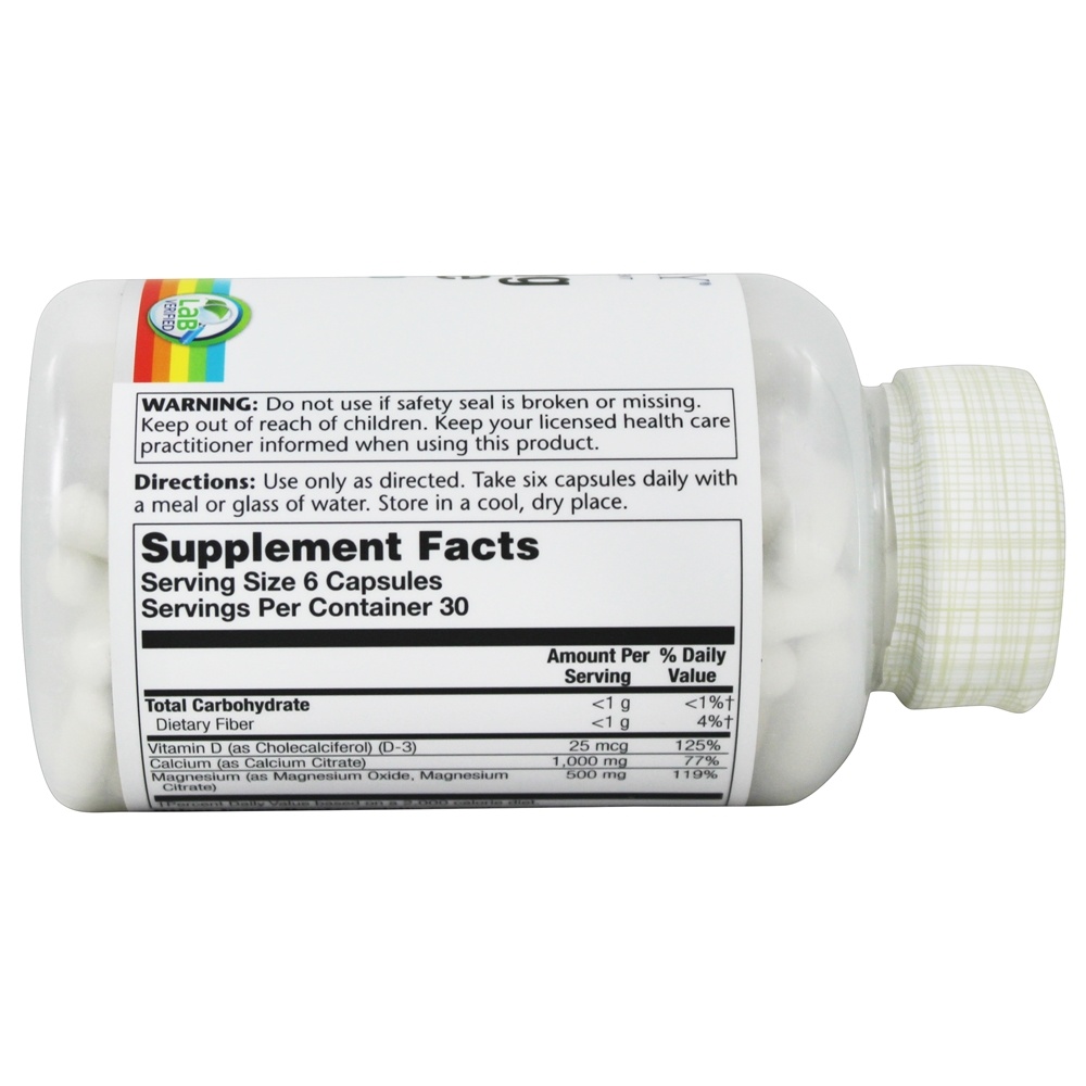 Citrato Cal-Mag com vitamina D3 2 : 1 Ratio - Cápsulas 180 Solaray - Imagem 2