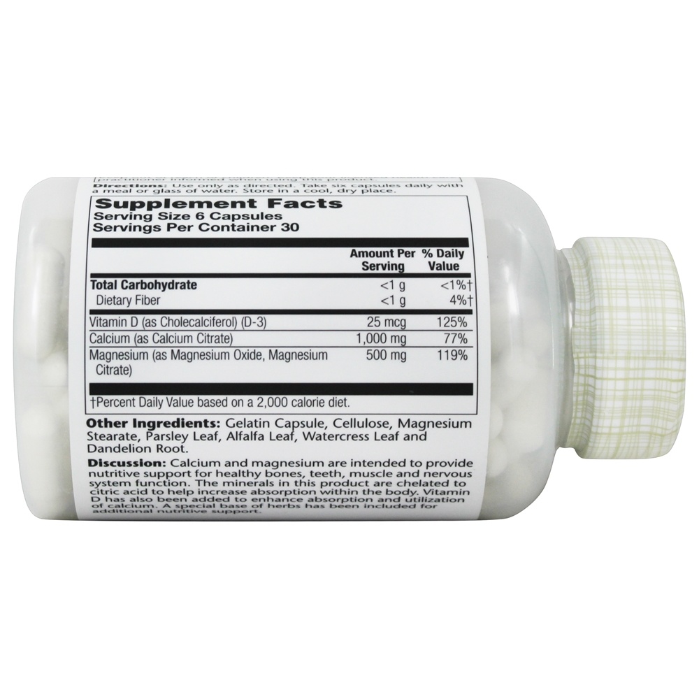 Citrato Cal-Mag com vitamina D3 2 : 1 Ratio - Cápsulas 180 Solaray - Imagem 3