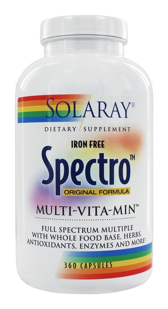 Fórmula Original Spectro Multi-Vita-Min Sem Ferro - Cápsulas 360 Solaray