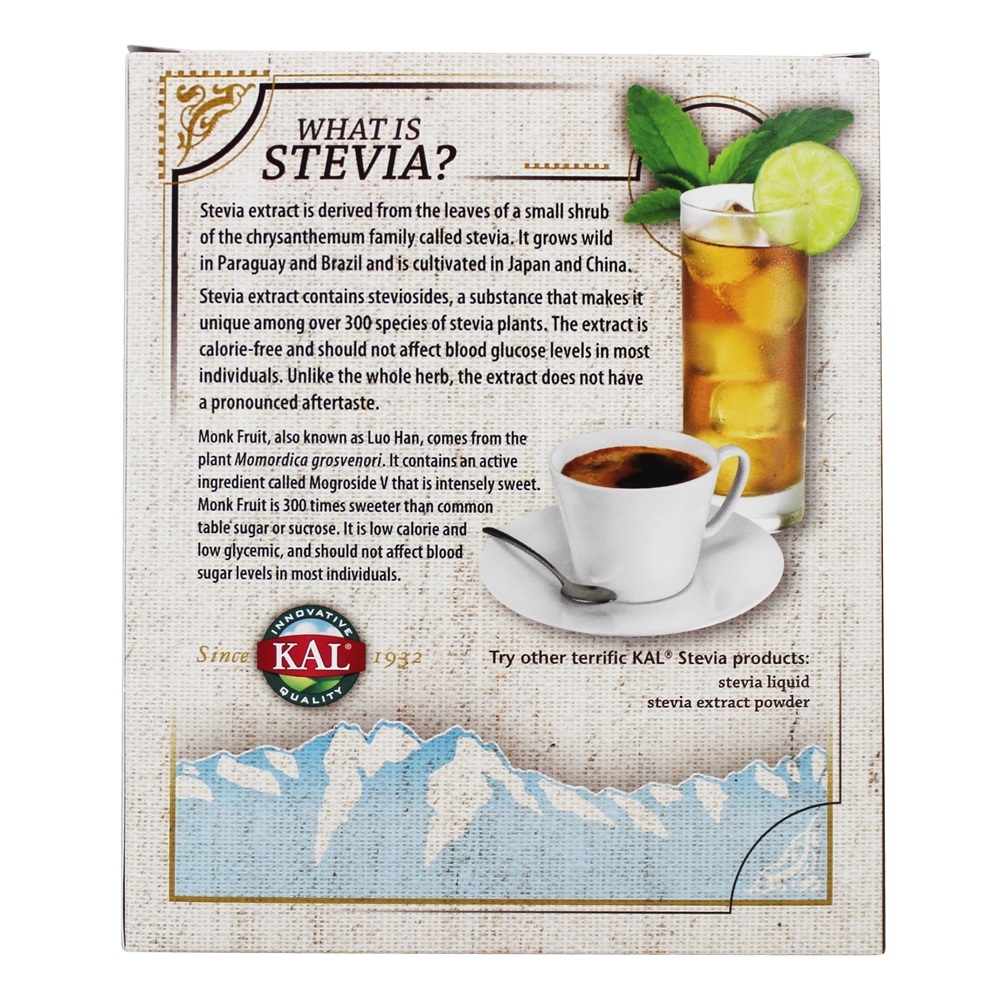 Claro Stevia Plus Monk Fruit - 100 Pacotes (s) Kal - Imagem 3