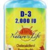Comprar d3 2000 iu - 240 softgels nature's life preço no brasil magnésio vitaminas e minerais suplemento importado loja 7 online promoção -