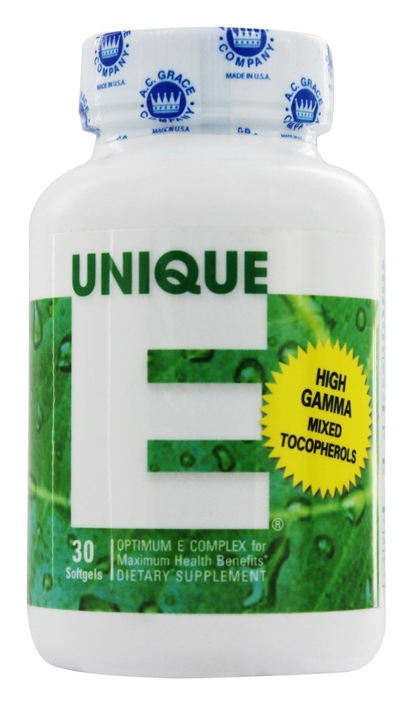 Unique E ótimo Vitamina E Complexo - Cápsulas 30 A.C. Grace