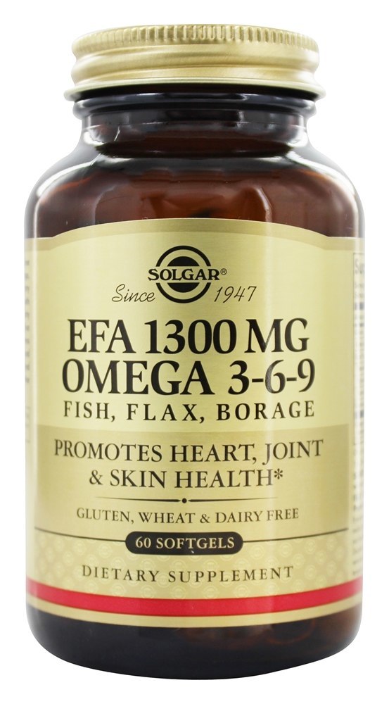 EFA Omega 3-6-9 1300 mg. - 60 Softgels Solgar