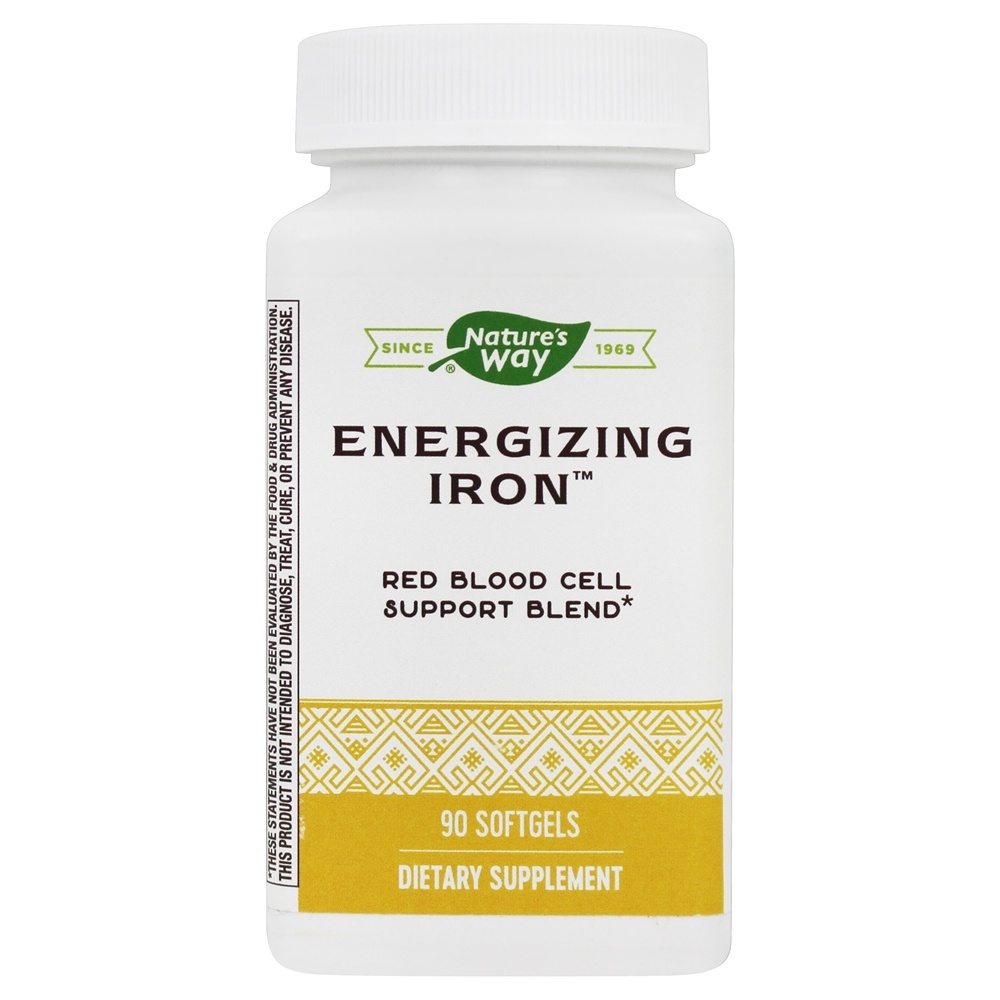 Energizante Ferro Mistura de Suporte a Glóbulos Vermelhos - 90 Softgels Nature's Way - Imagem 2