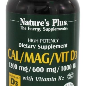 Comprar cal / mag / vitd3 com vitamina k2 1200 mg / 600 mg / 1000 iu - 180 tablets natures plus preço no brasil cálcio e magnésio vitaminas e minerais suplemento importado loja 21 online promoção -