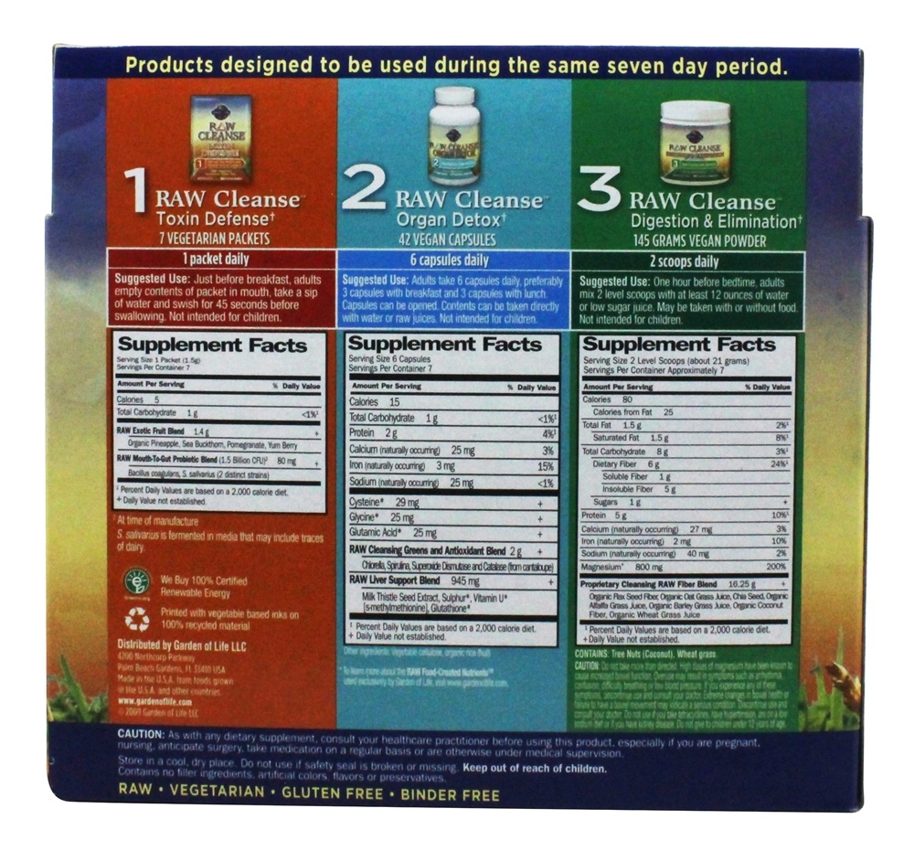 Kit de etapas de limpeza RAW 3 Garden of Life - Imagem 3