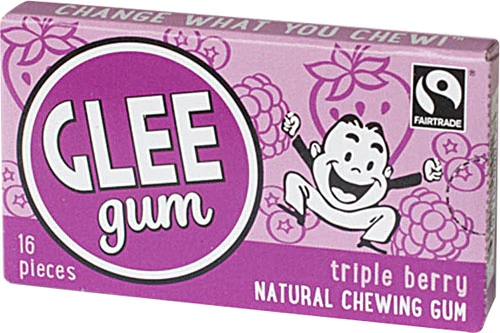 Glee Gum Chiclete Natural Triplo Berry - 16 Unidades